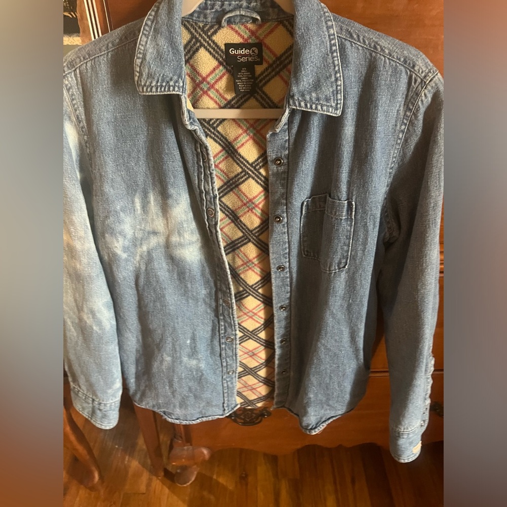 Denim shirt flannel lined